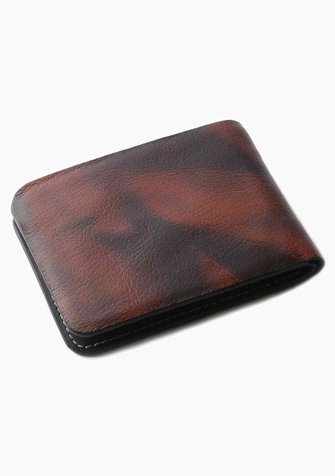 OHM Leather Wallet in Tiger Print - Velora