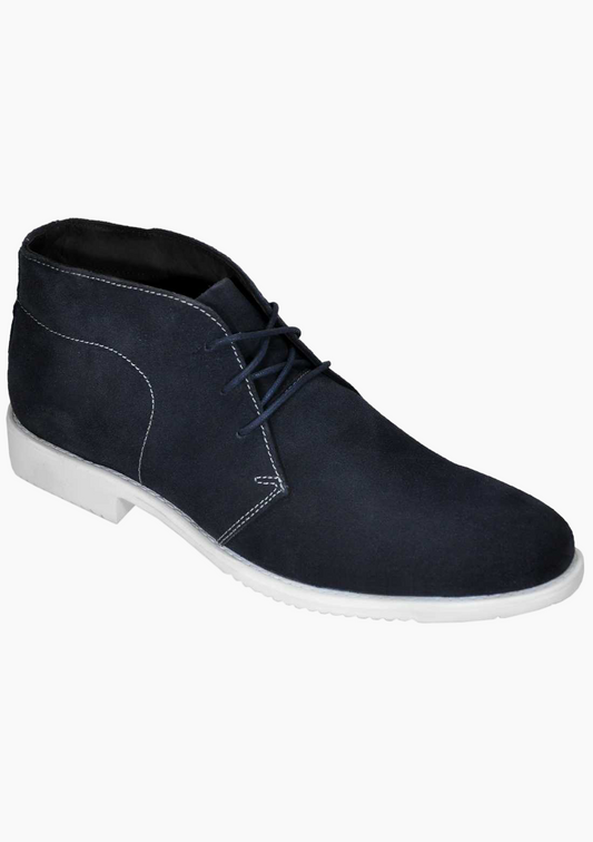 OHM Executive Style Ankle Leather Boots with Plain Toe - Velora
