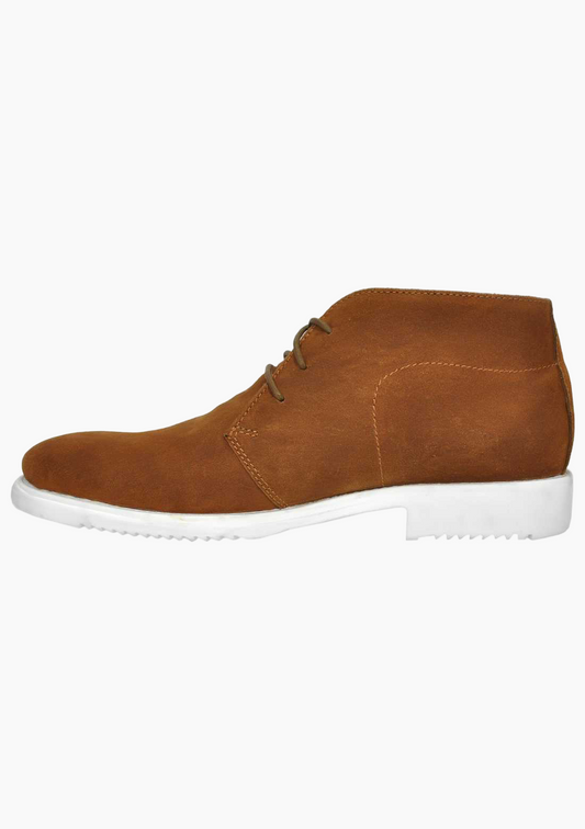 OHM Lifestyle Plain Stitched Toe Leather Ankle Boot - Velora