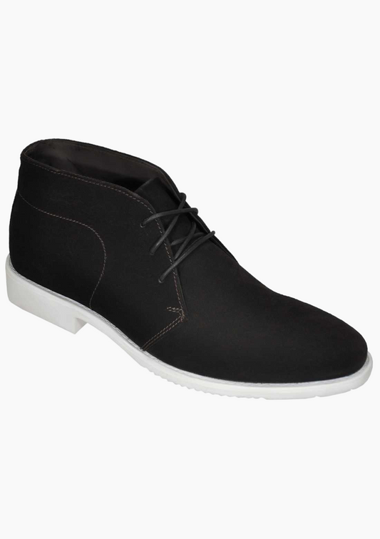 OHM Lifestyle Business Ankle Leather Boots Brown with Laces - Velora