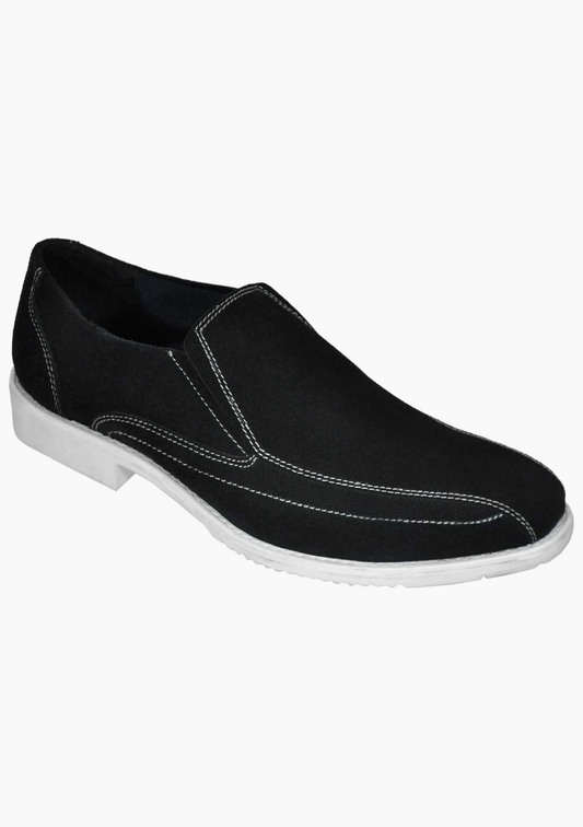 OHM Slip-On Italian Leather Shoes with Perimeter Stitching - Velora