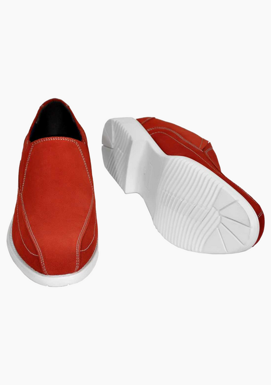 OHM Premium Italian Leather Slip-on Shoes with Stitched Toe - Velora