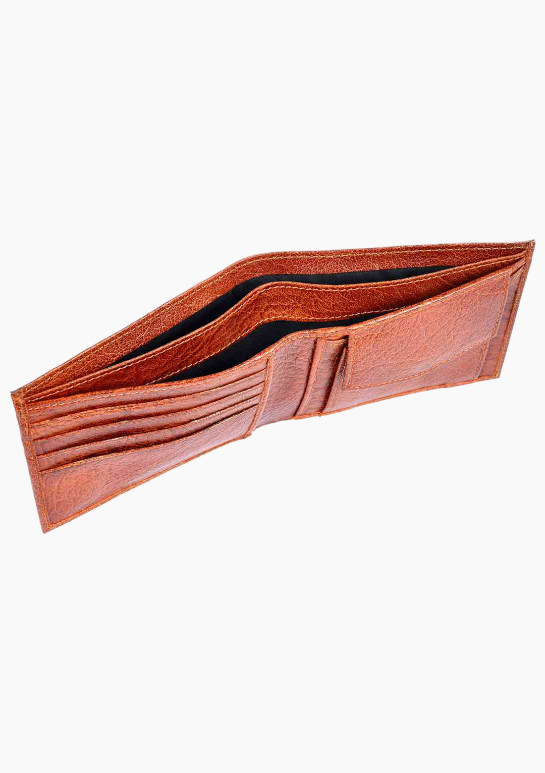 OHM Bill Fold Leather Wallet with Coin Pouch - Velora