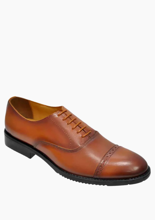 OHM Cap Toe Oxford Leather Shoes - Velora