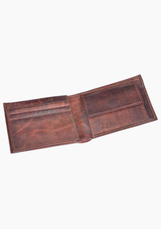 OHM Natural Grain Front ID Leather Wallet - Velora