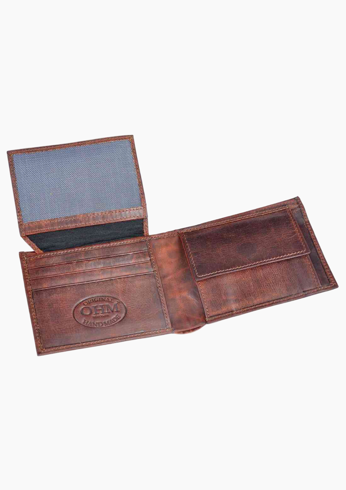 OHM Natural Grain Front ID Leather Wallet - Velora