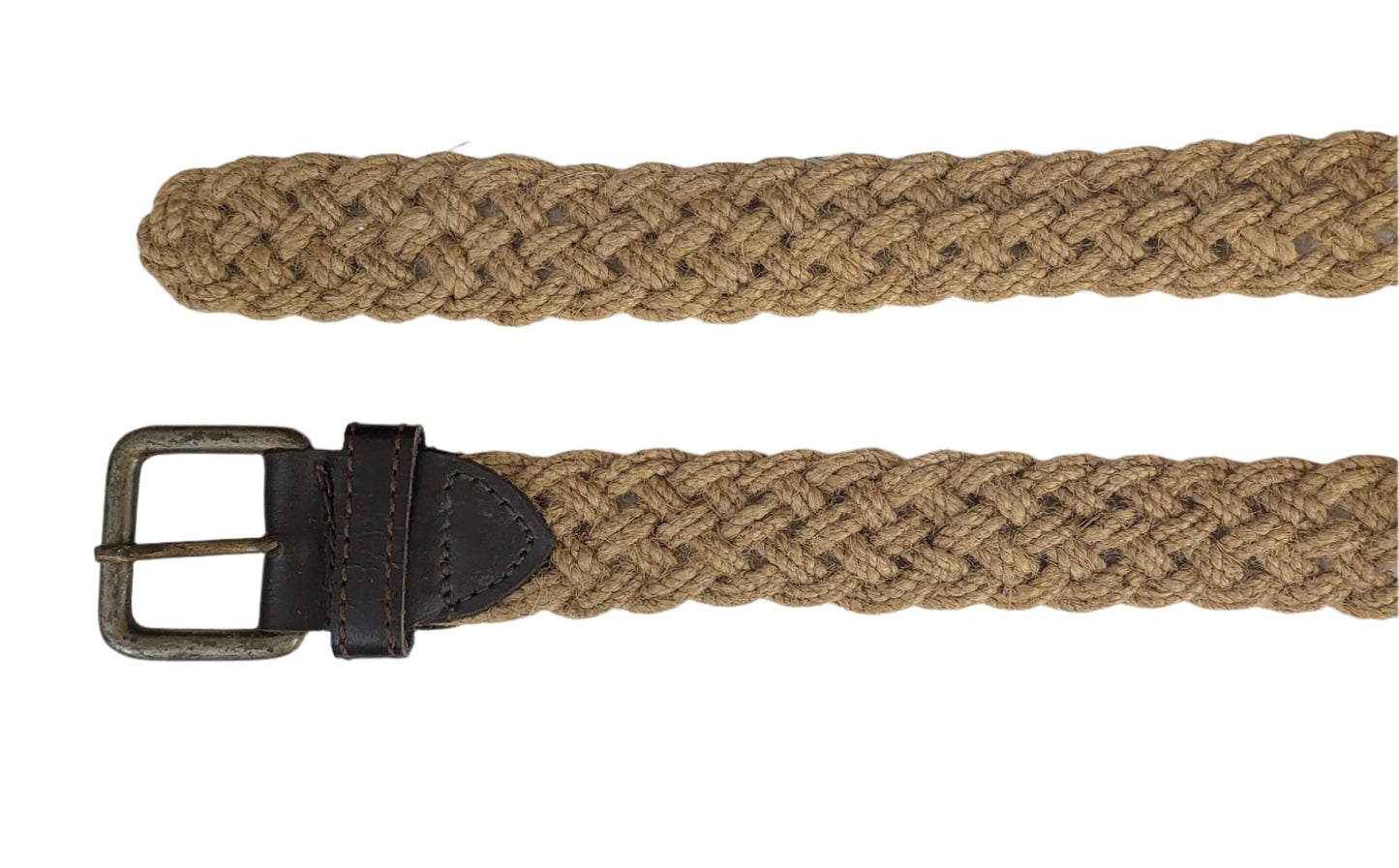 Jute Waist Belt with Vintage Metal Buckle - Velora