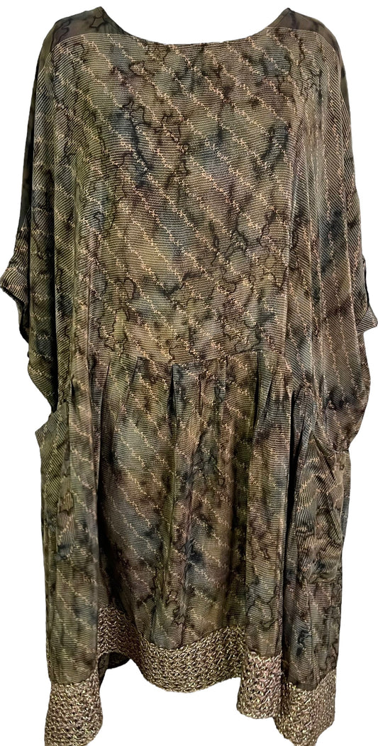 PRC6383 Avatar Pure Silk Boxy Babydoll Dress - Velora