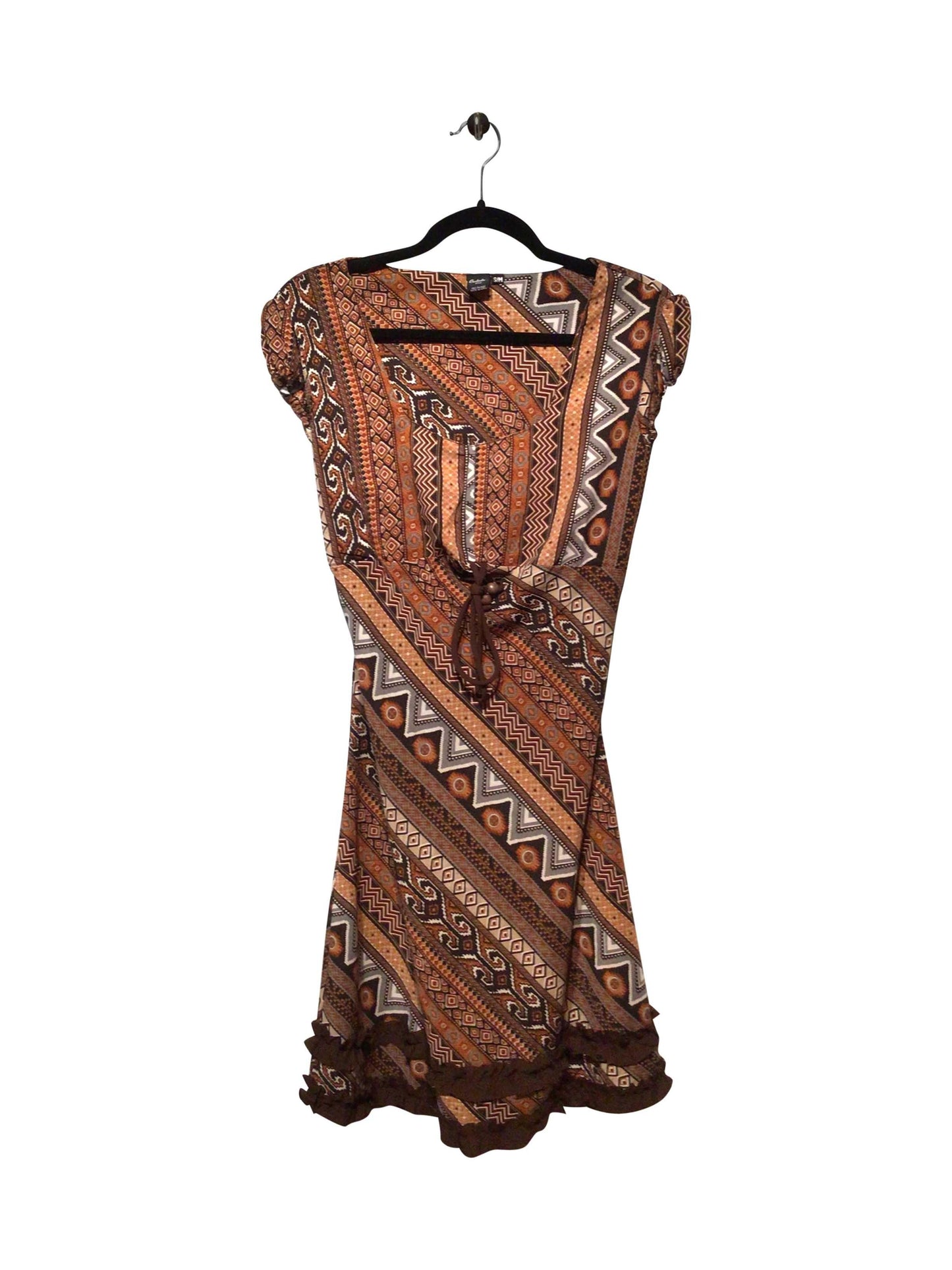 OULALA Regular fit Wrap Dress in Brown - S - Velora