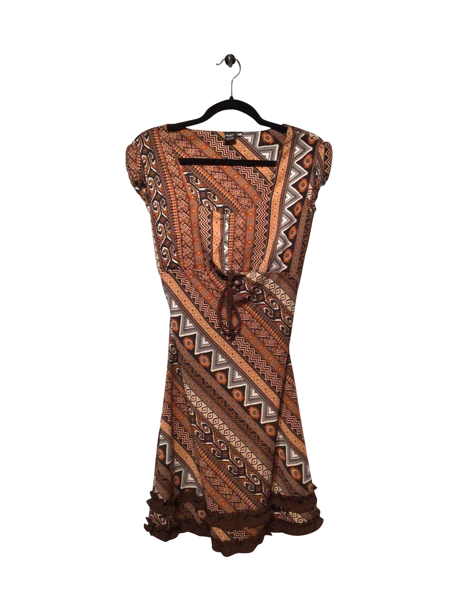 OULALA Regular fit Wrap Dress in Brown - S - Velora