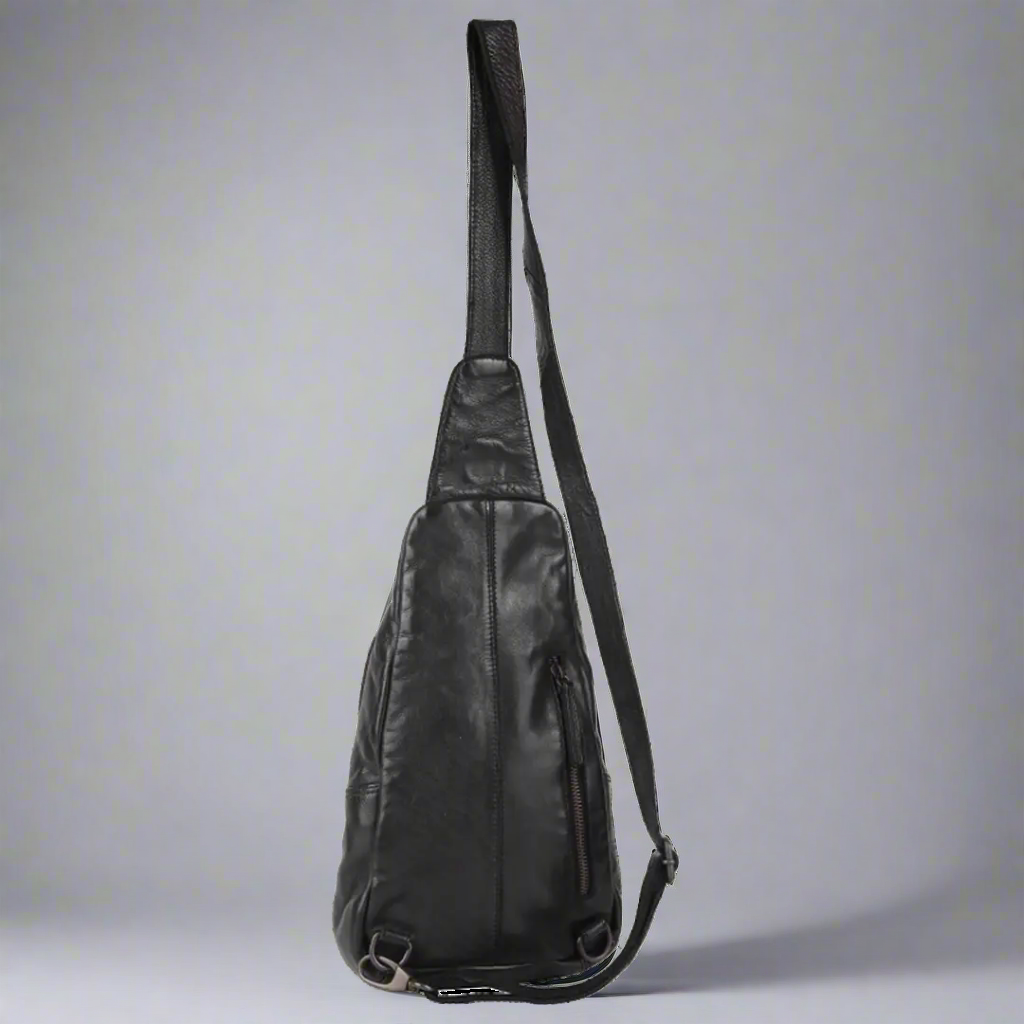 Off The Shoulder Leather Chest Backpack - Velora Luxury Fashion