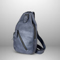 Off The Shoulder Leather Chest Backpack - Velora Luxury Fashion