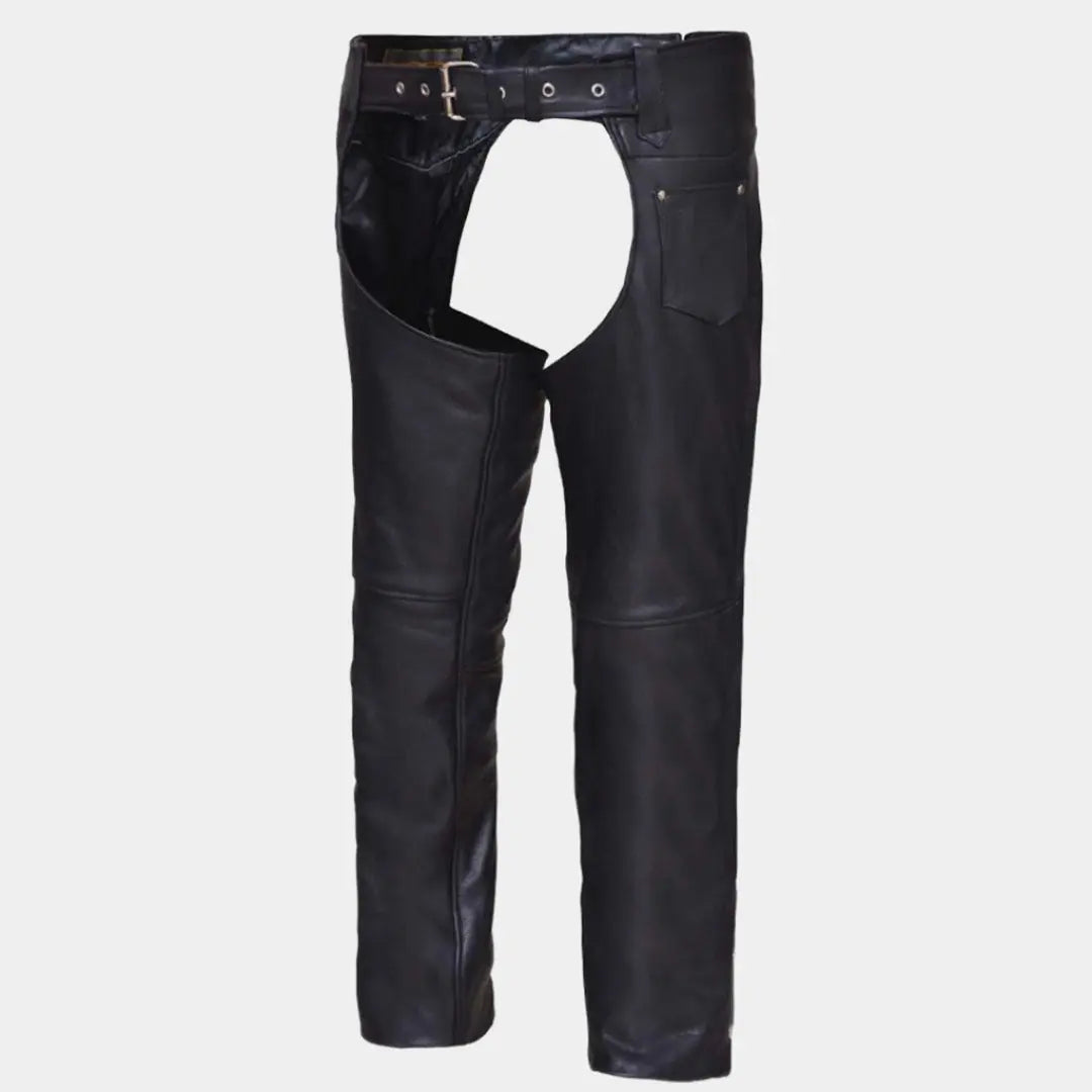 Open Road Heavy Duty Leather Chaps - Velora Luxury Fashion