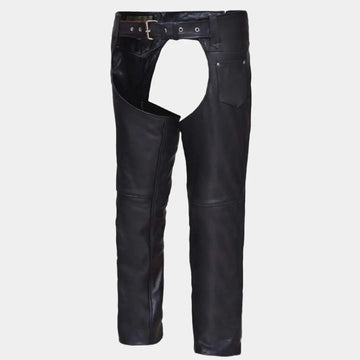Open Road Heavy Duty Leather Chaps - Velora Luxury Fashion