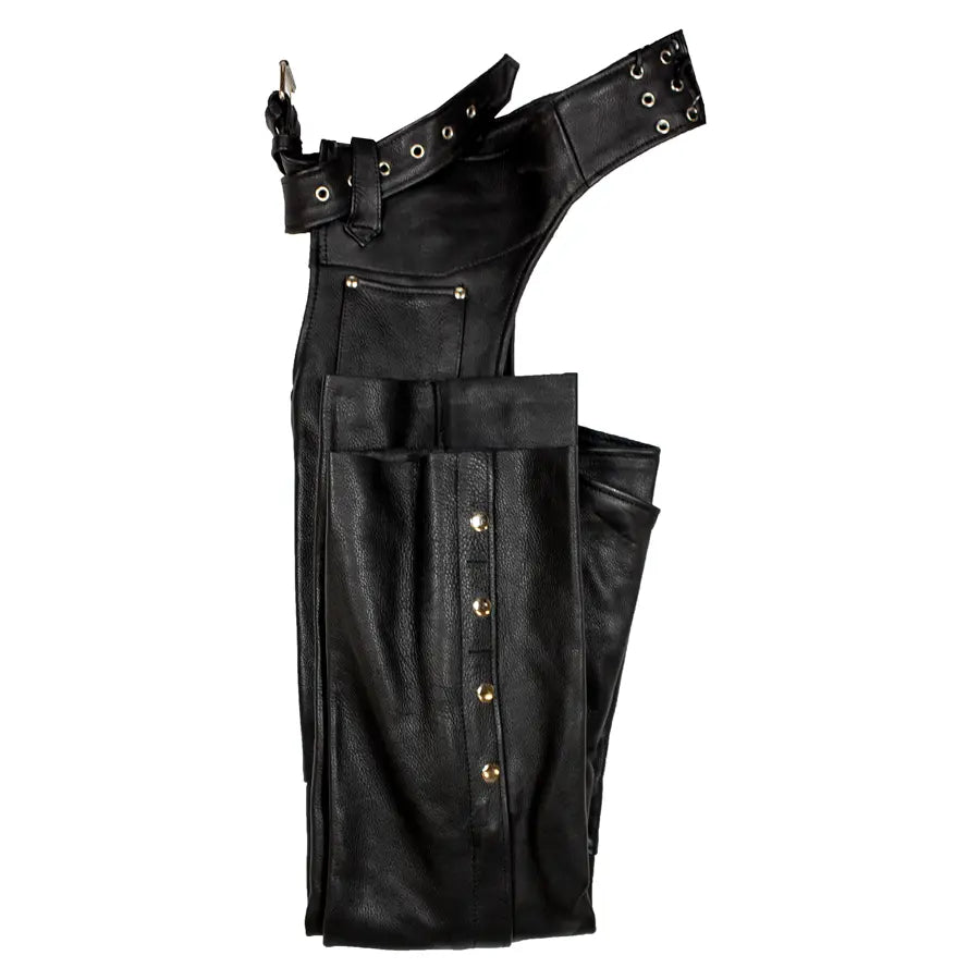 Open Road Heavy Duty Leather Chaps - Velora Luxury Fashion