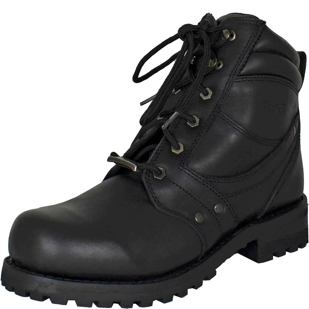 Open Road Men's 7" Lace-Up Motorcycle Boots - Velora Luxury Fashion