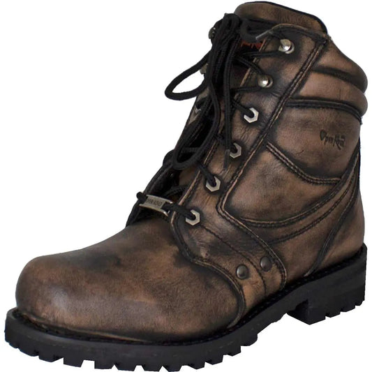 Open Road Men's 7" Lace-Up Motorcycle Boots - Velora Luxury Fashion