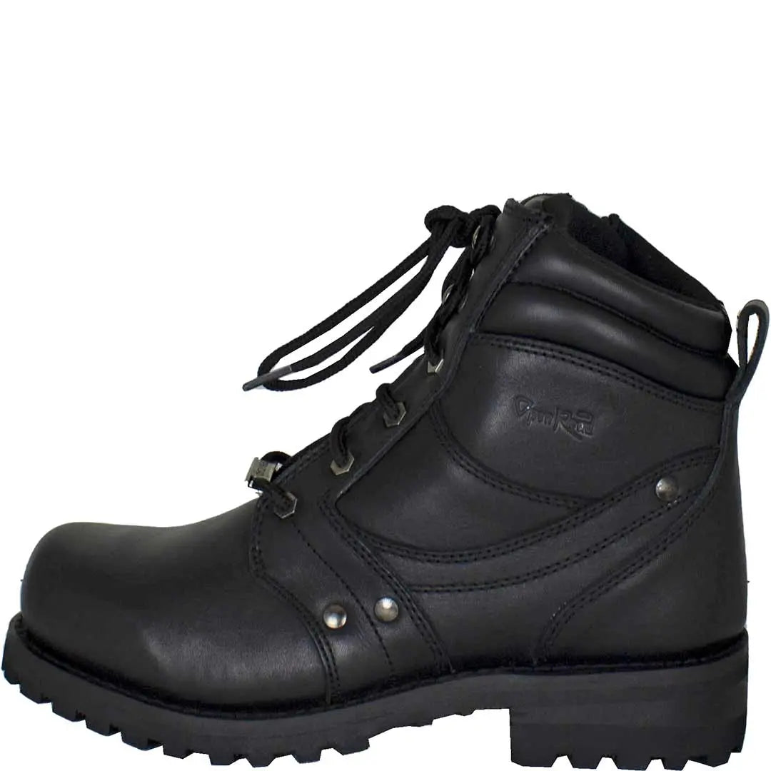 Open Road Men's 7" Lace-Up Motorcycle Boots - Velora Luxury Fashion