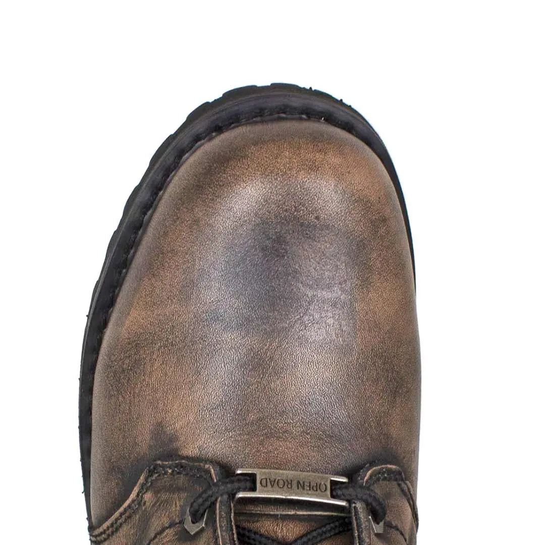 Open Road Men's 7" Lace-Up Motorcycle Boots - Velora Luxury Fashion