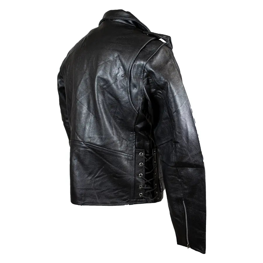 Open Road Men's Classic Leather Motorcycle Jacket - Velora Luxury Fashion