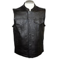 Open Road Men's Leather Club Vest - Velora Luxury Fashion
