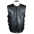 Open Road Men's Zip-Up Tactical Leather Vest - Velora Luxury Fashion