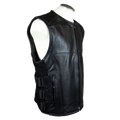 Open Road Men's Zip-Up Tactical Leather Vest - Velora Luxury Fashion