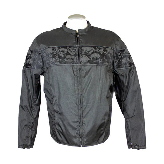 Open Road Men's Reflective Skull Textile Motorcycle Jacket Boutique of Leathers/Open Road