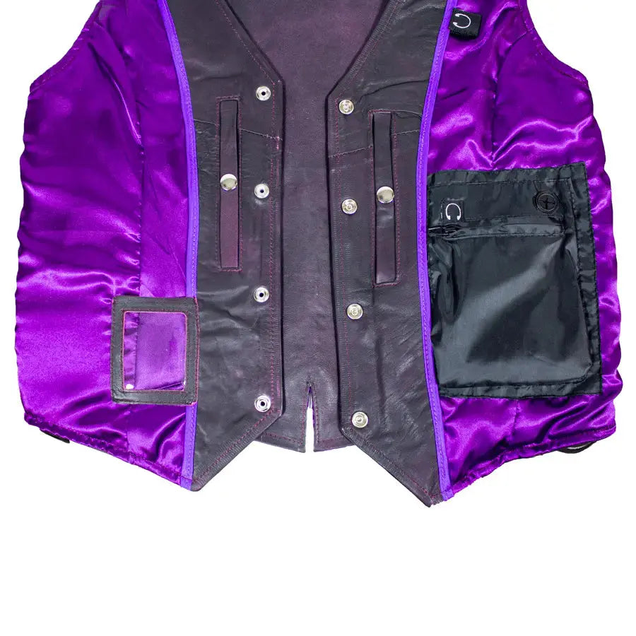 Open Road Women's Lace Side Leather Vest - Velora Luxury Fashion