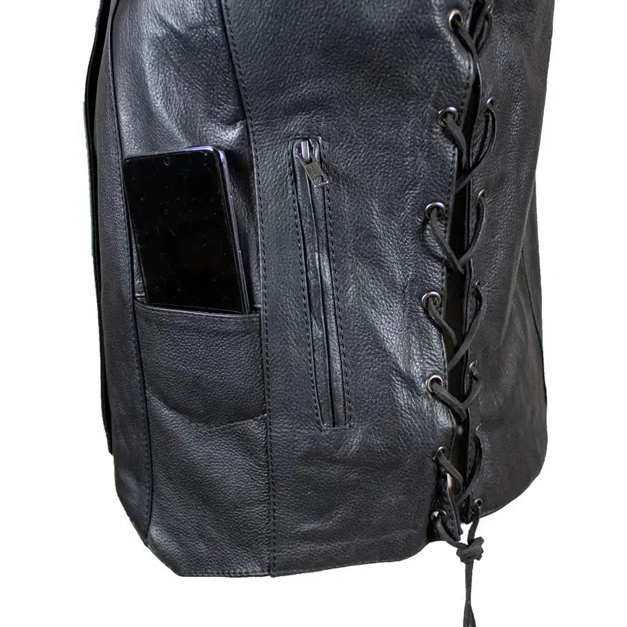 Open Road Women's Leather Vest - Velora Luxury Fashion