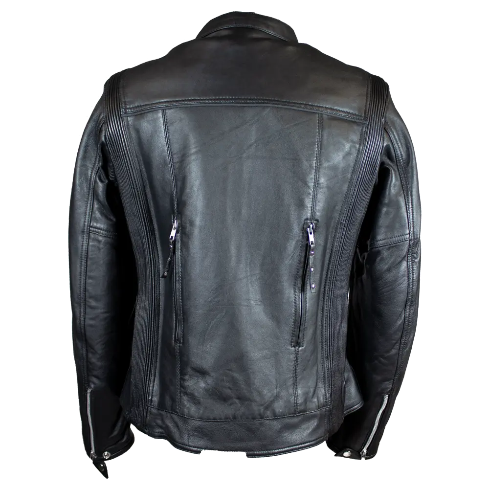 Open Road Women's Racer Leather Motorcycle Jacket - Velora Luxury Fashion
