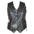 Open Road Women's Stud Accent Leather Vest - Velora Luxury Fashion