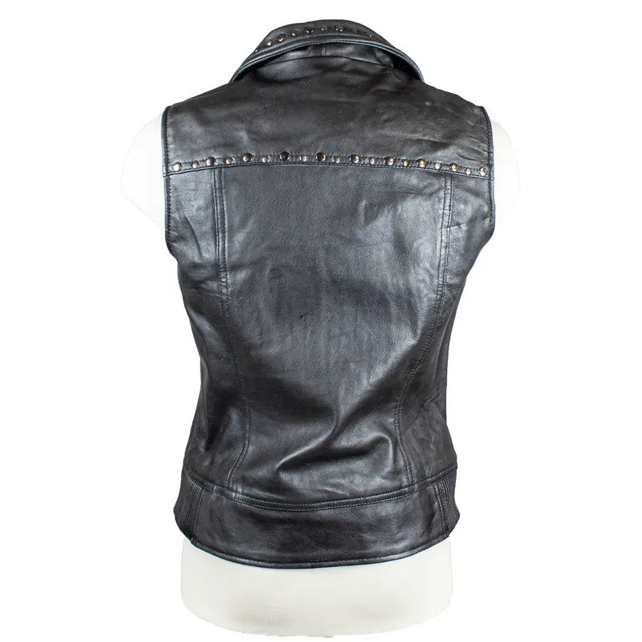 Open Road Women's Studded Leather Vest - Velora Luxury Fashion