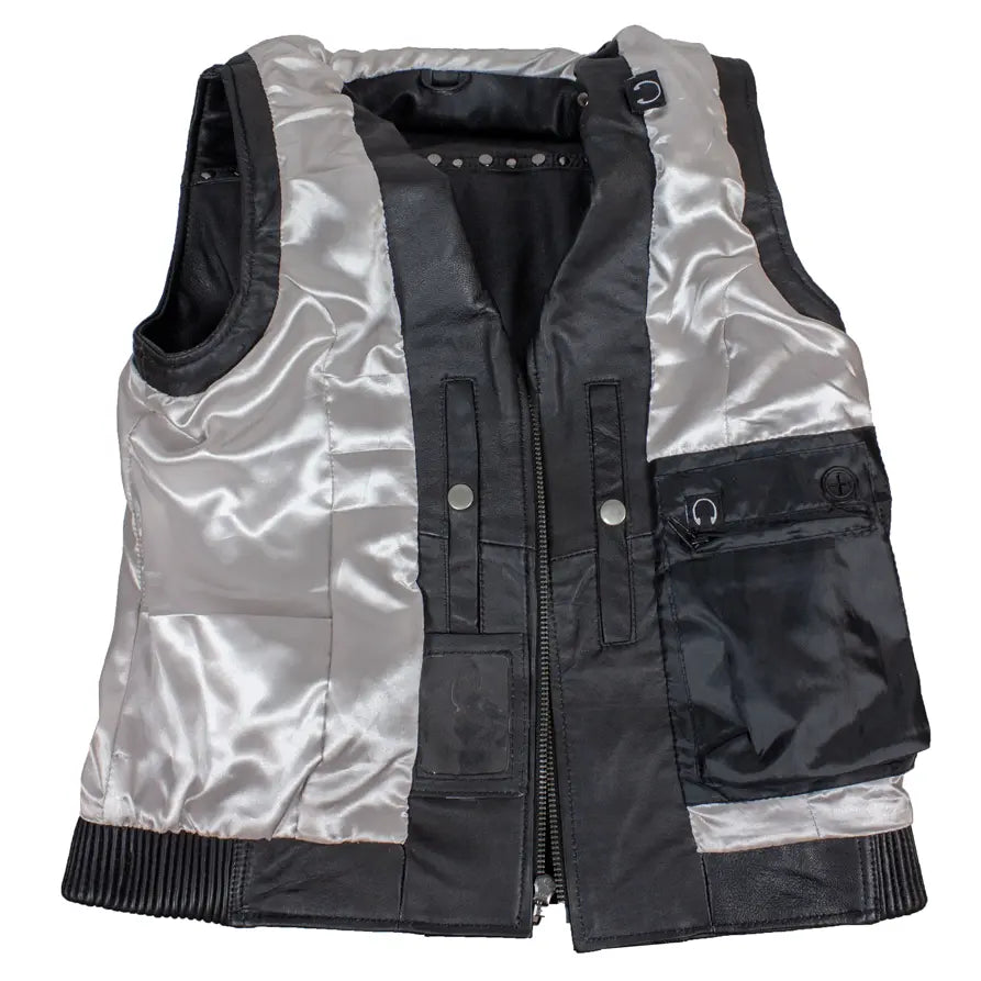 Open Road Women's Studded Leather Vest - Velora Luxury Fashion