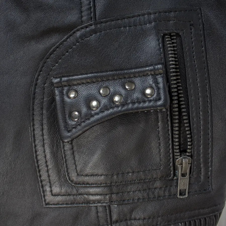 Open Road Women's Studded Leather Vest - Velora Luxury Fashion