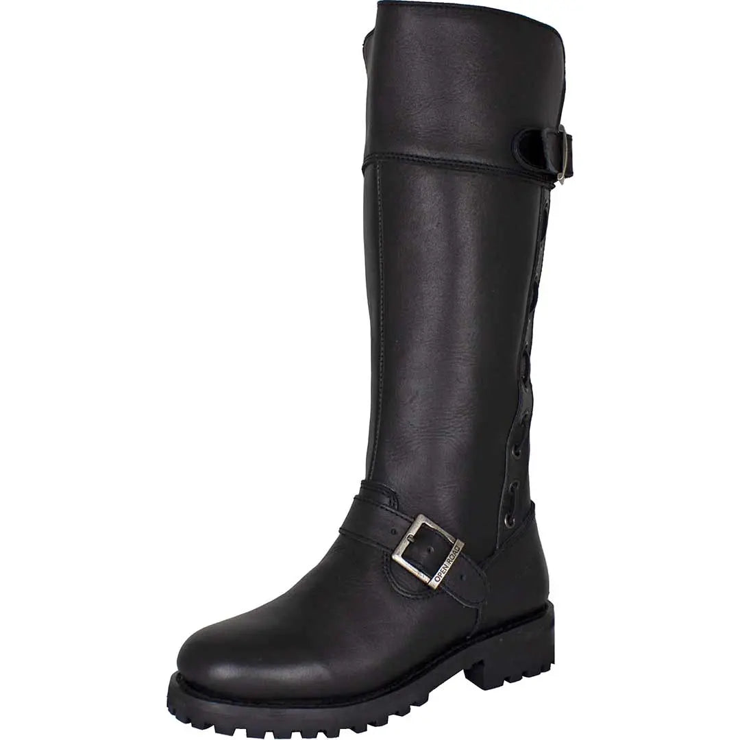 Open Road Women's Tall Motorcycle Boots - Velora Luxury Fashion