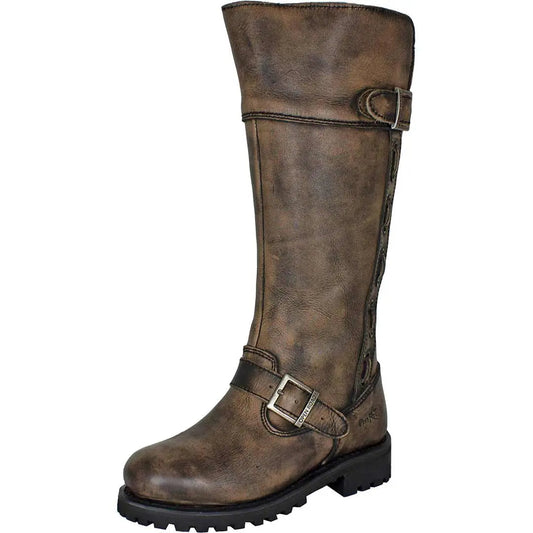 Open Road Women's Tall Motorcycle Boots - Velora Luxury Fashion