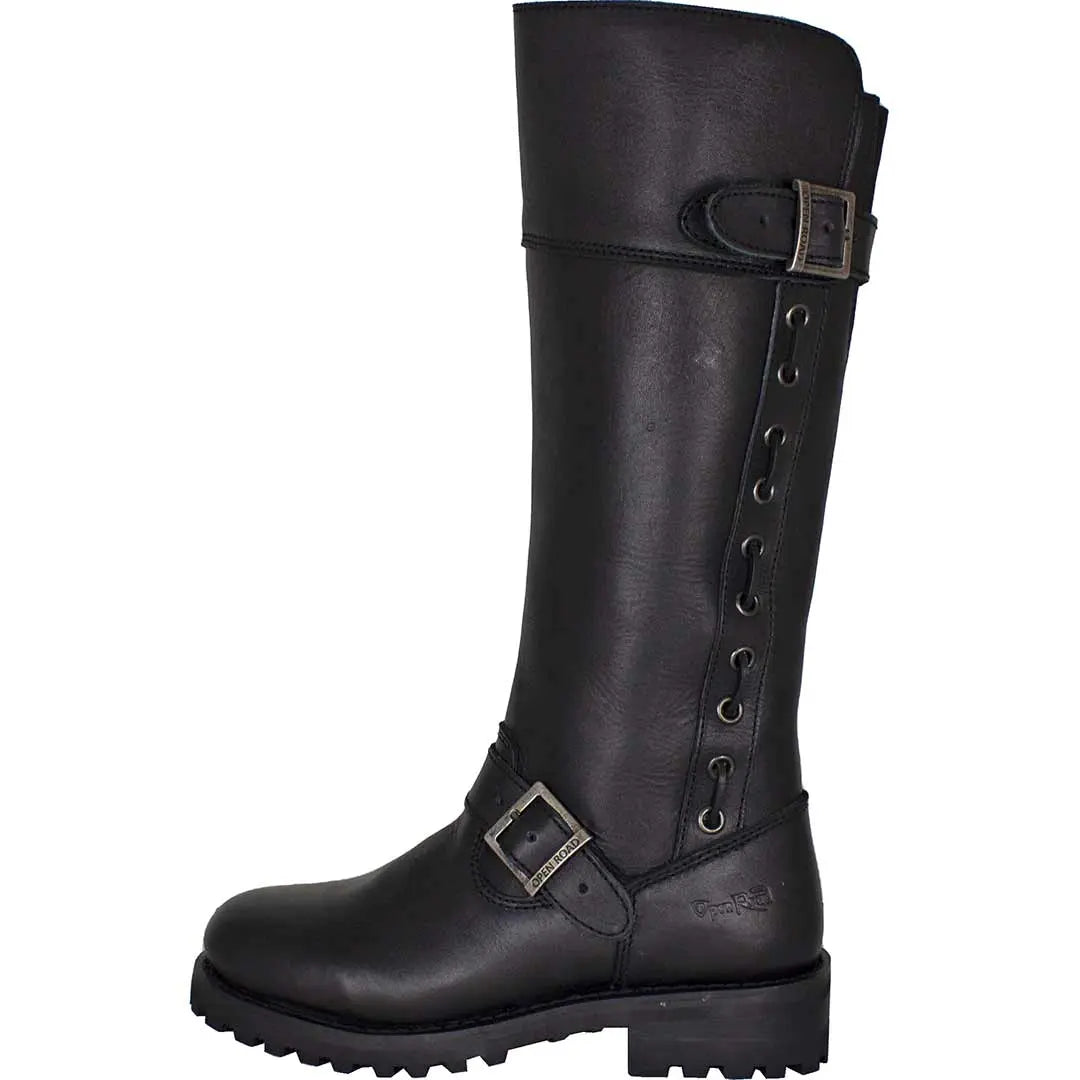 Open Road Women's Tall Motorcycle Boots - Velora Luxury Fashion