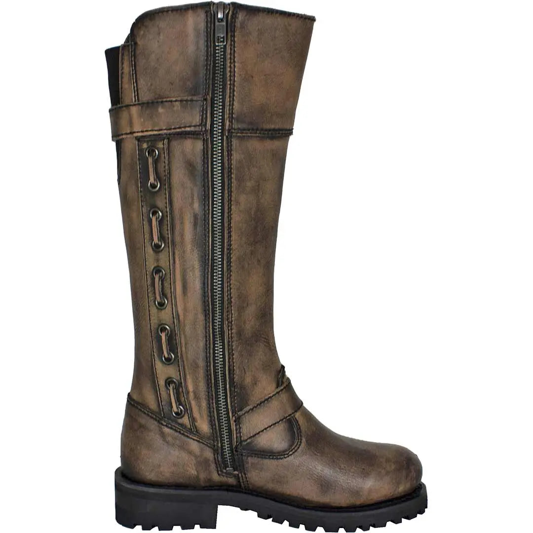 Open Road Women's Tall Motorcycle Boots - Velora Luxury Fashion