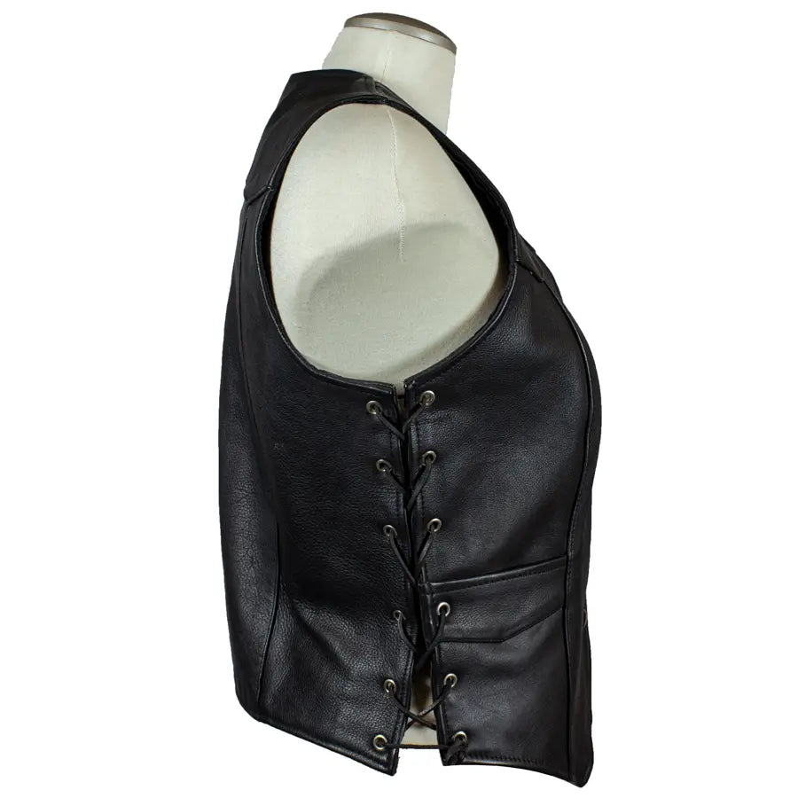 Open Road Women's Western Style Leather Vest - Velora Luxury Fashion