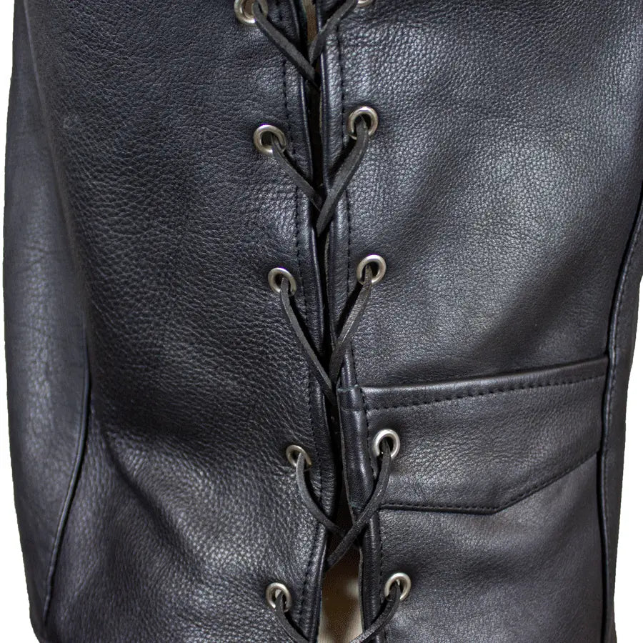 Open Road Women's Western Style Leather Vest - Velora Luxury Fashion