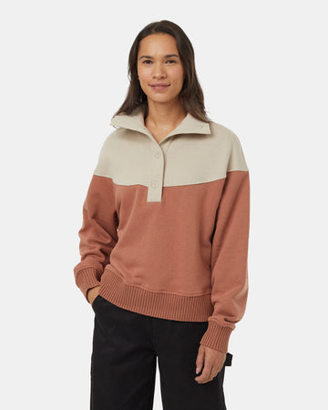 TreeFleece 1/4 Button Mock Neck