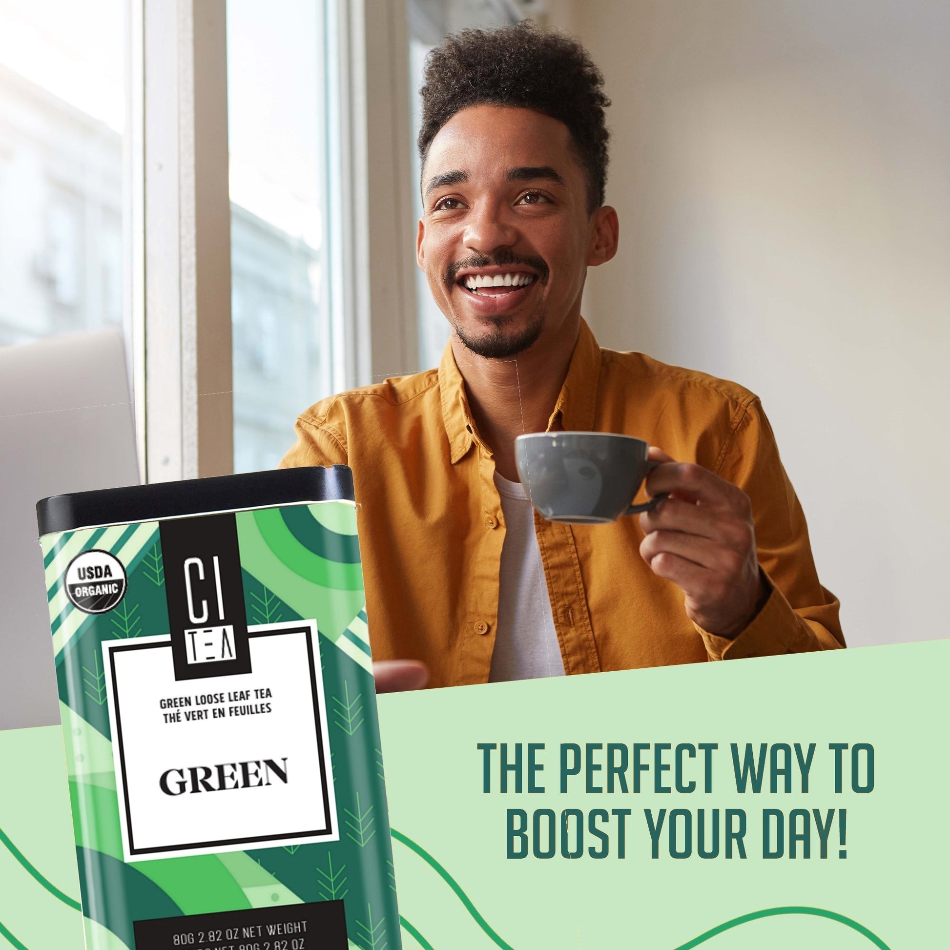 Organic Green Loose Leaf Tea with Teaball - 80g - Velora Luxury Fashion