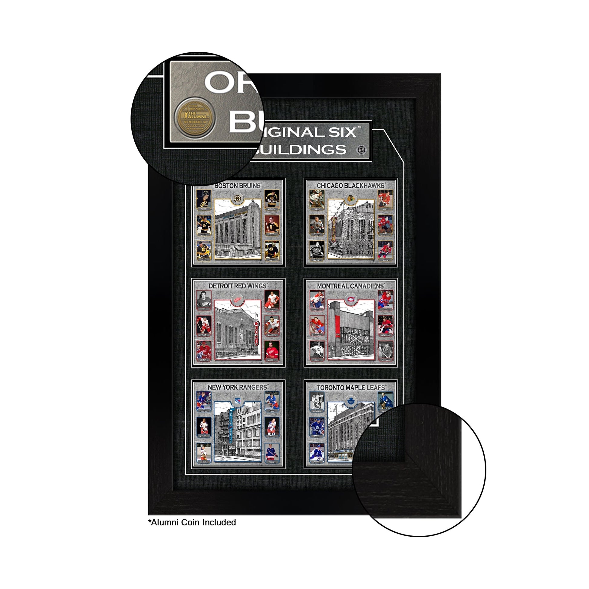 Original Six Framed Player Collage Vertical - Velora Luxury Fashion