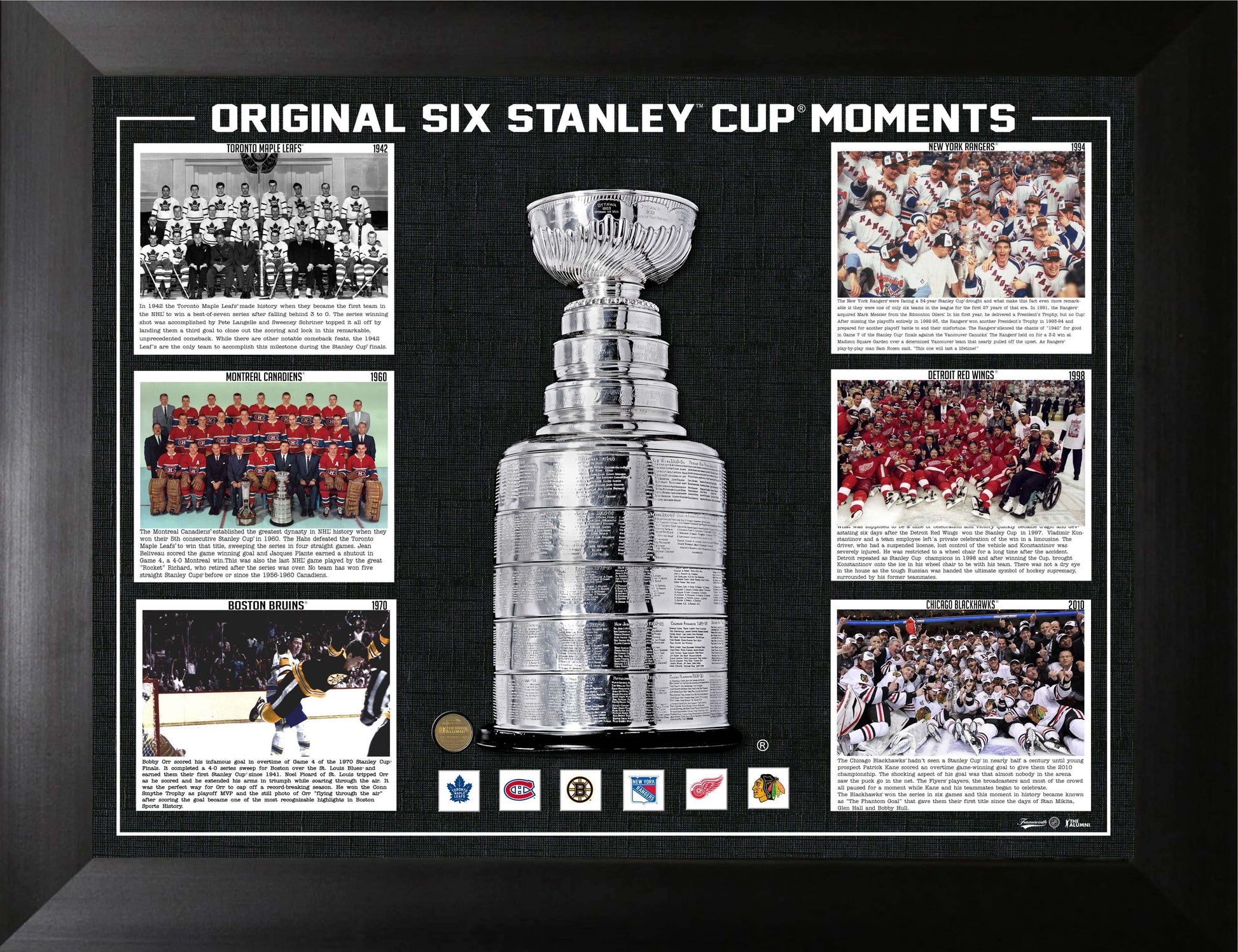 Original Six Stanley Cup Moments Frame - Velora Luxury Fashion