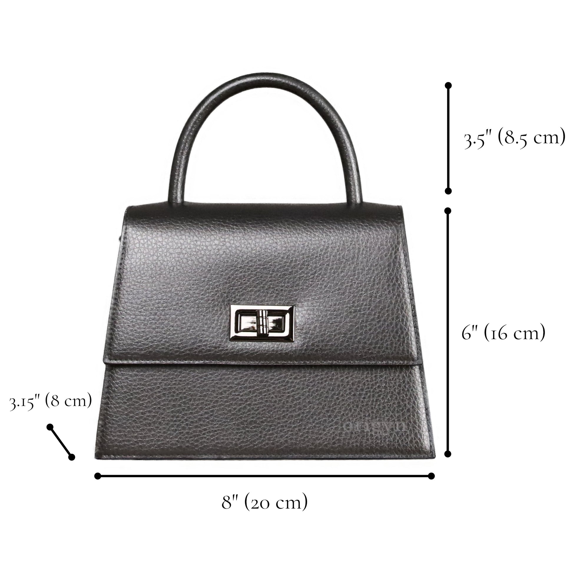 Origyn 03 - Plant-Based Vegan Leather Kelly Bag - Made with Plastic-Free MIRUM® - Velora Luxury Fashion