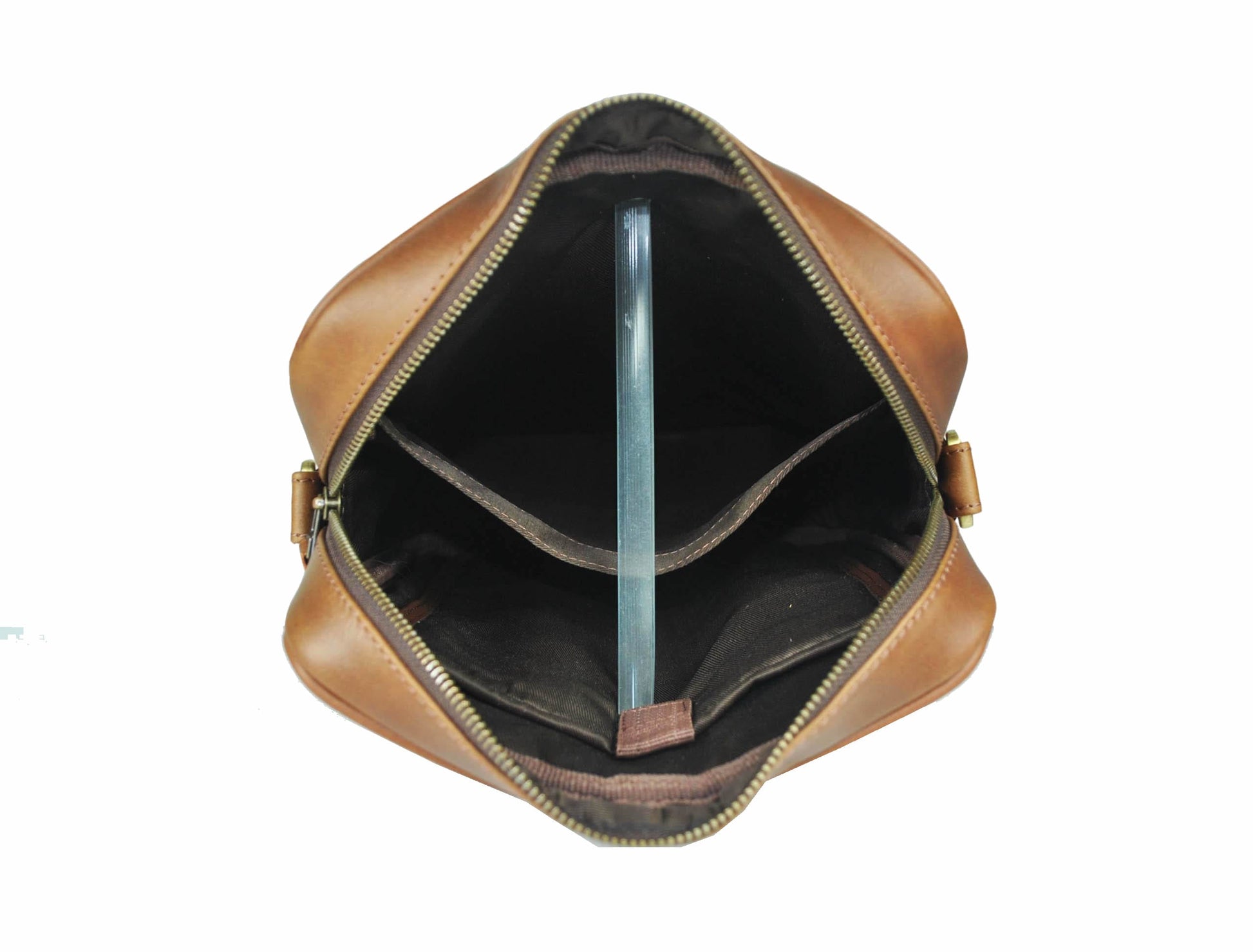 Ottawa Leather Crossbody Messenger Bag -  Brown - Velora Luxury Fashion