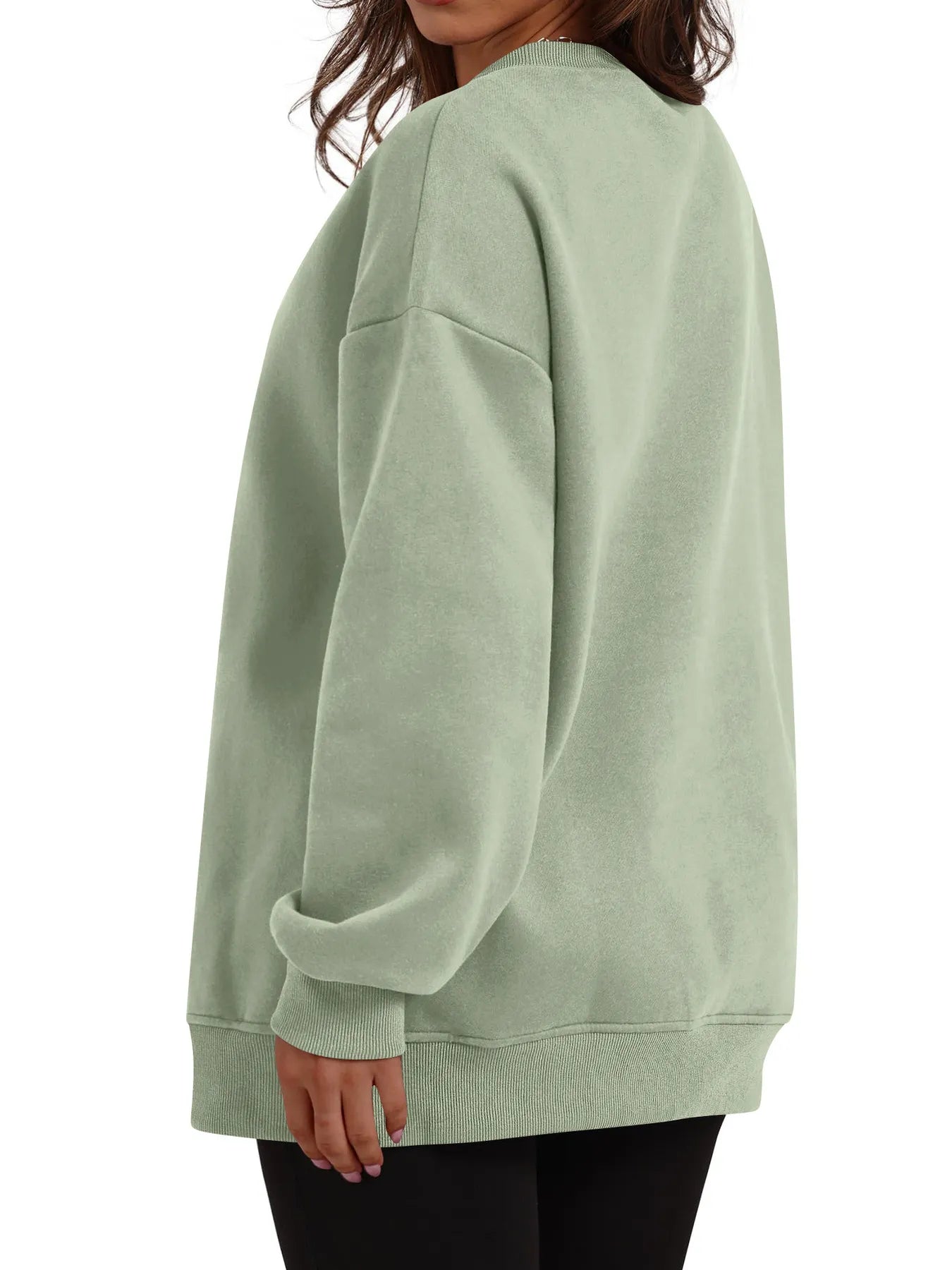 Oversized Long Sleeve Crewneck Sweatshirt - Velora Luxury Fashion