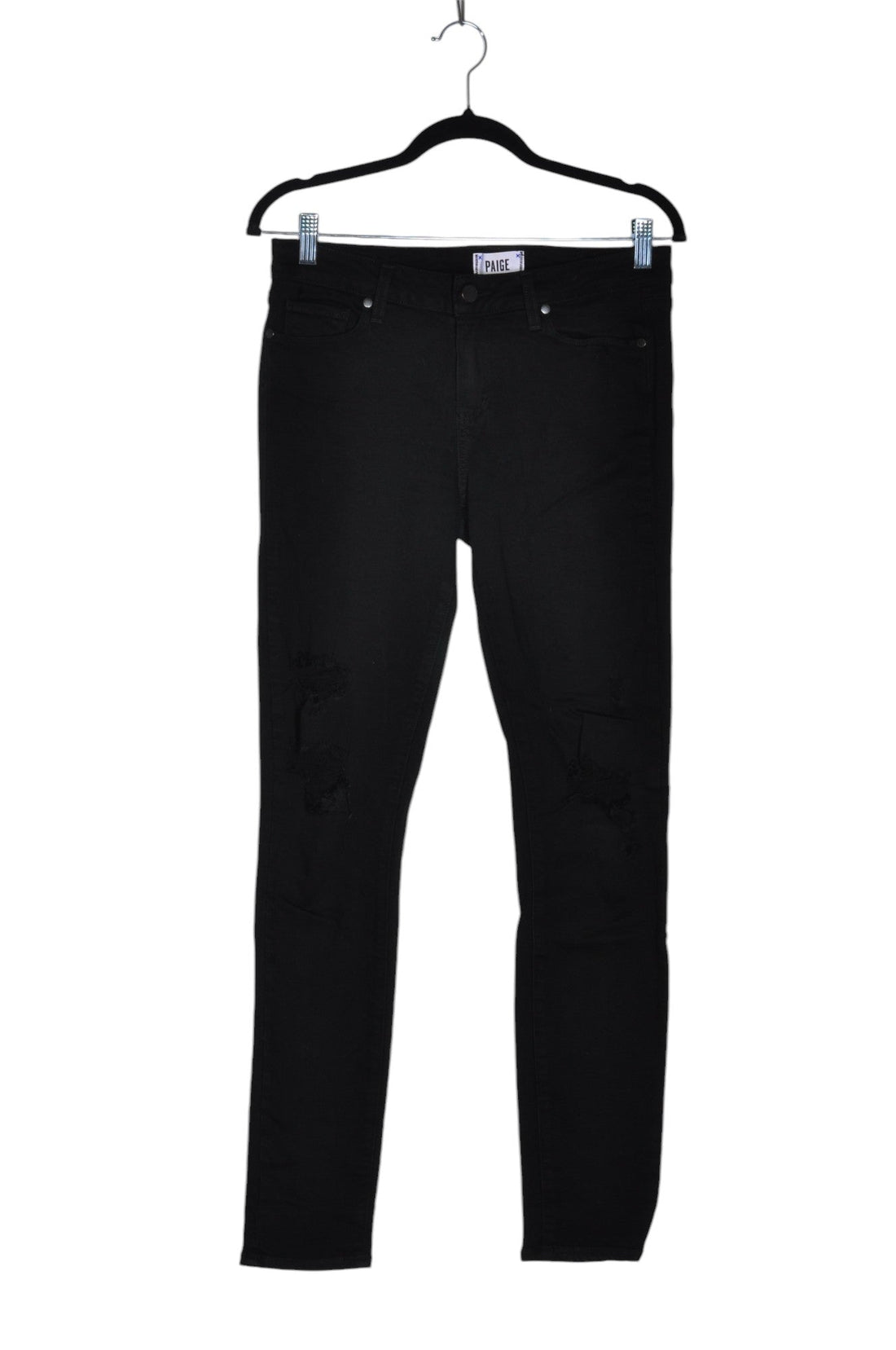 PAIGE Women Straight-Legged Jeans Regular fit in Black - 29 - Velora Luxury Fashion