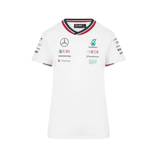 Mercedes AMG Petronas F1 Womens 2024 Team Driver Tshirt - White - Size: XXL